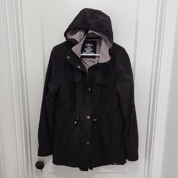 L.L. Bean Jackets & Blazers - L.L. Bean Women's Black Jacket Coat With Detachable Hood Size Large